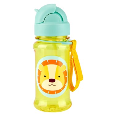 Skip Hop Zoo Lion Printed Straw Bottle, 355ml
