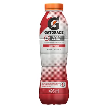Gatorade Fruit Punch Zero Drink, 495ml
