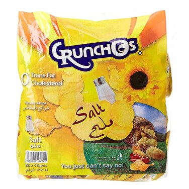 كرانشوز رقائق البطاطس  بنكهة الملح 13 غرام حزمة من 25