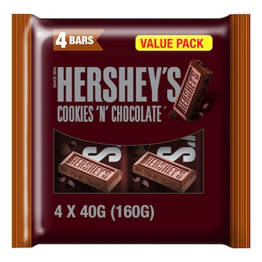 Hershey's Cookies 'N' Chocolate Bar, 40g Pack of 4