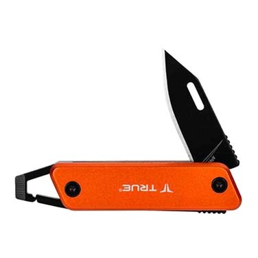 True Utility Modern Keychain Pocket Knife, Orange