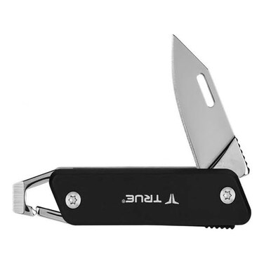 True Utility Modern Keychain Pocket Knife, Black