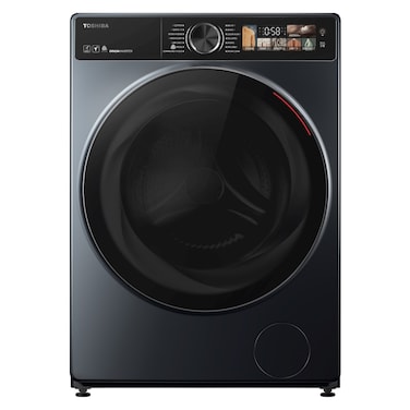 Toshiba Front Load Washer and Dryer TWD-T25BZU105MW, 9.5/7 kg, 15 Programs, 1400 rpm, Stainless Steel, Morandy Grey