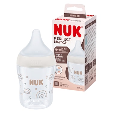 Nuk Innovation Perfect Match Anti-Colic S Feeding Bottle SNK782, 0 Months, 150ml