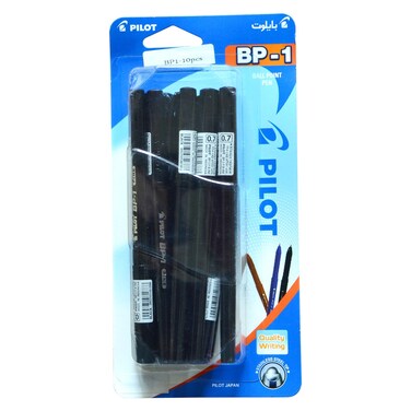 Pilot Ballpoint Pen BP-1, Black, 10 PCS