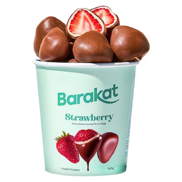 بركات فراولة مغطاة بالشوكولاتة، 190 غرام