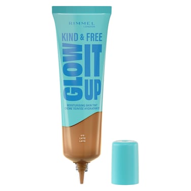 Rimmel London Kind &amp; Free Glow it up Moisturising Skin Tint, 410 Latte