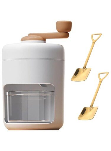 Manual Ice Shaver Portable Snow Cone Machine Shaved Ice Maker Ice Crusher