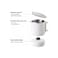 Electric Kettle with Stainless Steel Inner Pot, Heat Insulation, Detachable Base, White