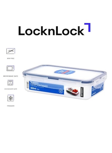 &amp; LOCK LocknLock 800ml Rectangular Airtight Food Storage with Divider - BPA-Free, Microwave, Freezer, and Dishwasher Safe