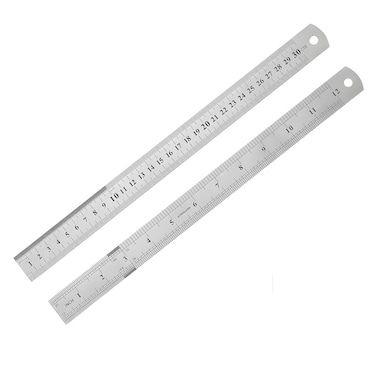 CRAFT MAGIC Heavy Duty Stainless Steel Ruler Set &ndash; 12 Inch (30 CM) Metal Rulers   Pack of 2   Perfect Straight Edge for Precise and Accurate Measurements