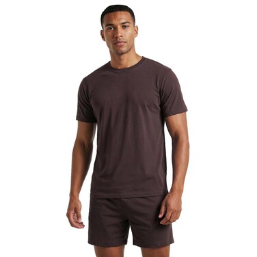 Men Pajama Short, Brown, Extra Small