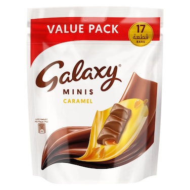 Galaxy Chocolate Minis Caramel 17 Mini Chocolate Bars, 238g