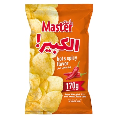 ماستر رقائق البطاطس بنكهة حارة 170 غرام