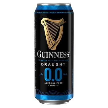 Guinness Draught Stout 0% Non-Alcoholic Malt Beverage, 440ml