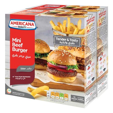 Americana Slider Mini Beef Burger, 400g Pack of 2