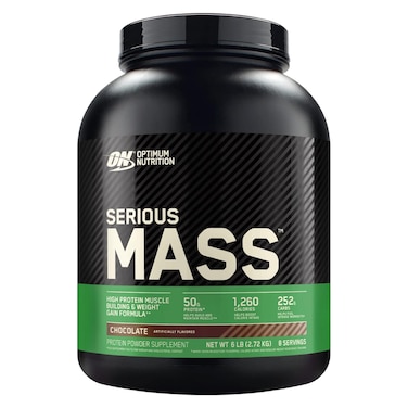 Optimum Nutrition Serious Mass Protein Powder, Chocolate, 2.72kg