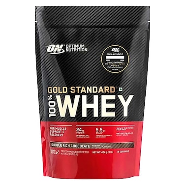 Optimum Nutrition Gold Standard Whey Protein, Double Rich Chocolate, 454g