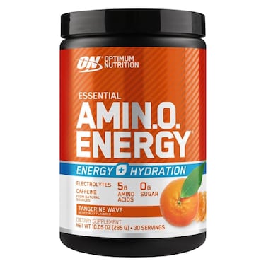 أوبتيموم نيوتريشن مسحوق الطاقة الأمينية بالإضافة إلى مسحوق طاقة الترطيب، يوسفي المموج، 285 غرام