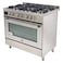Hoover Cooker with 2 Fans HGC-G95G-PS, 90x60 cm, Silver, 5 Burners