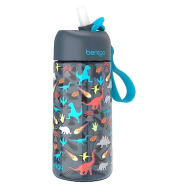 Bentgo Dinosaur Printed Kids Water Bottle, 450ml