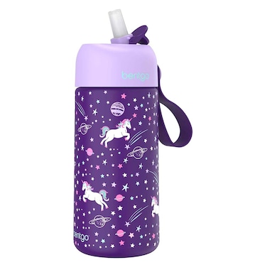 Bentgo Unicorn Printed Stainless Steel Water Bottle, 413ml
