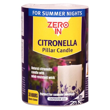 STV Zero In Citronella Pillar Candle STV426