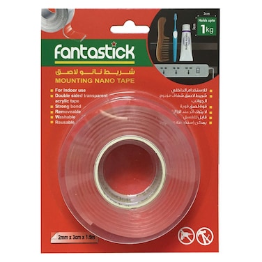 Fantastick Double-Sided Mounting Nano Tape, 2mmx3cmx1.5m