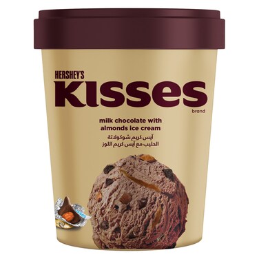 Hershey's Kisses Milk Chocolates with Almonds Ice Cream, 450g
