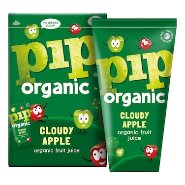 بيب أورغانيك عصير تفاح عضوي، بدون سكر مضاف، 180 ملل حزمة من 4