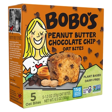 Bobo's Peanut Butter Chocolate Chip Oat Bites, 37g Pack of 5