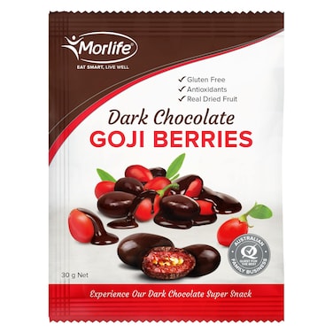 Morlife Dark Chocolate Goji Berries, 30g