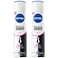 NIVEA Black &amp; White Invisible Antiperspirant Spray for Women, 72H Protect, 150ml, Pack of 2