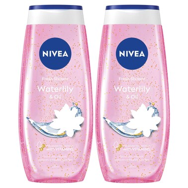 نيفيا بالزنبق جل الاستحمام الزيتي لآلئ زيتية للعناية بالبشرة برائحة الأزهار 250 ملل حزمة من قطعتين