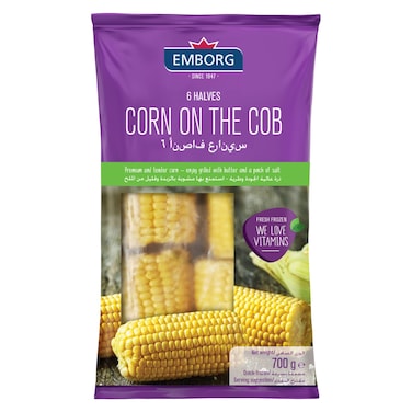Emborg 6 Halves Corn On The Cob, 700g