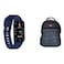Swiss Military Rhine Smart Band Smartwatch with Backpack Bundle, Bluetooth, Blue