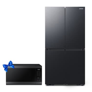 Samsung, 650L, French Door, Black, RF65DG90BEB1A + Samsung Microwave, MS40DG5504AGSG