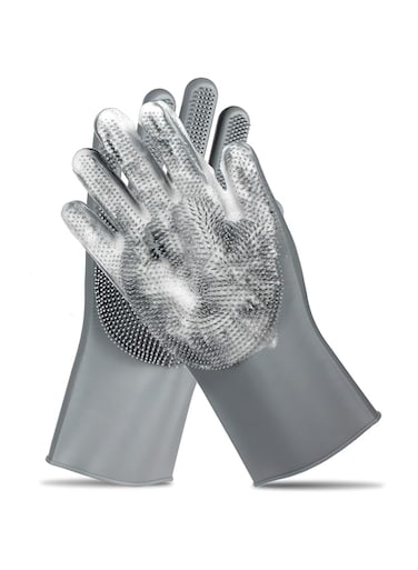 COMMEMA Pet Grooming Gloves - Gentle Dog Bathing Shampoo Brush - Massage Mitt with Enhanced Five Finger Design - Efficient Deshedding Glove for Dogs, Cats, Rabbits and Horses - 1 Pack