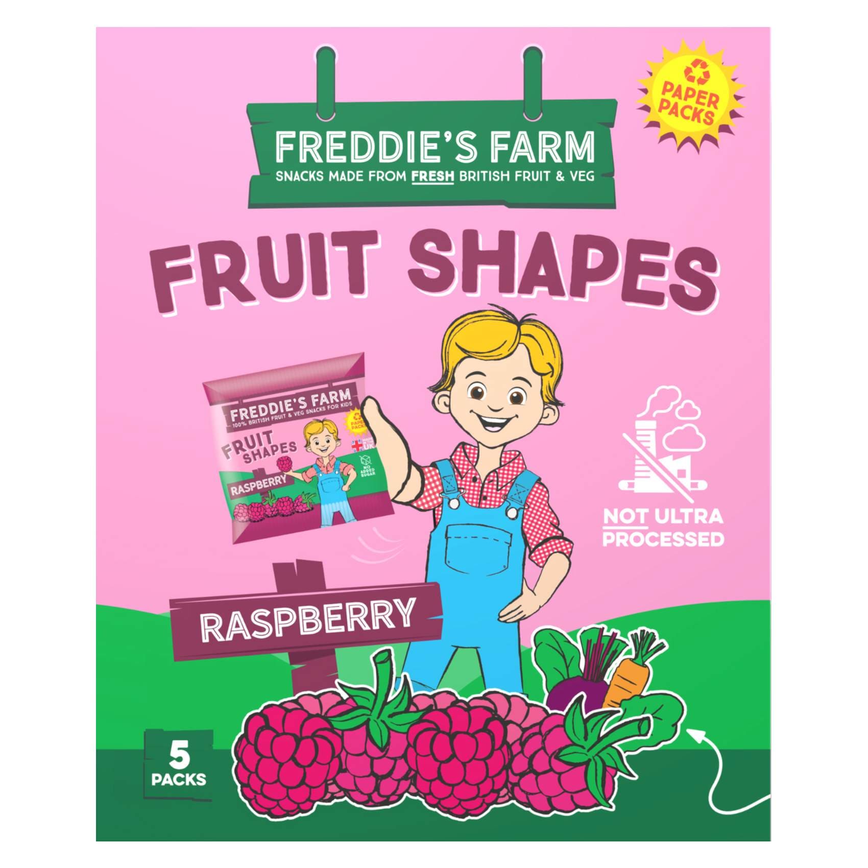 Buy Freddie's Farm Fruit Shapes Raspberry Dried Fruit, 20g Pack of 5 ...