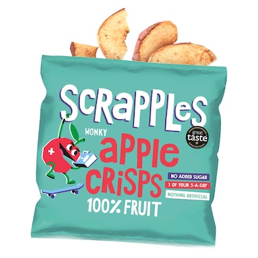 سكرابلز شرائح تفاح عادية بدون سكر مضاف، 12 غرام