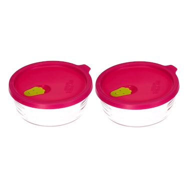 Lock &amp; Lock Oven Glass Round Container, 340ml 2 PCS