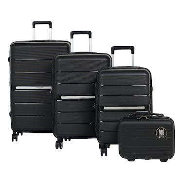 Austin Reed Hard Luggage Trolley Set, Matte Black