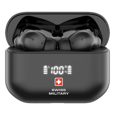 Swiss Military Victor 7 Truly Wireless Bluetooth In-Ear Earbuds, Black