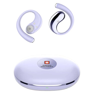 Swiss Military Delta 7 Truly Wireless Bluetooth Open-Ear Earbuds, Purple