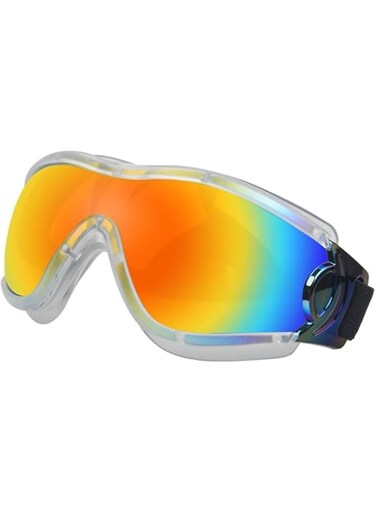 Dog Soft Cute Sunglasses,Pet Goggles,Flexible Frame,Wind Proof,Dust Proof,Eye protection,with Adjustable Straps,Small &amp; Medium Dogs for Outdoor Cycling,Ski (White, One Size)