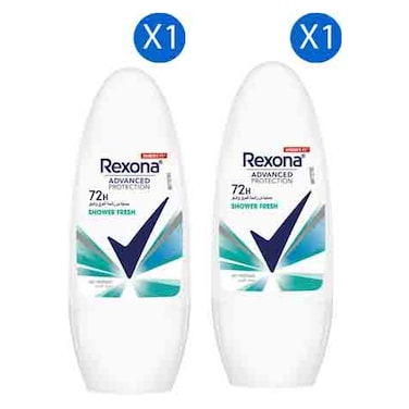 Rexona Women Advanced Protection Anti-Perspirant Deodorant Roll-On, Shower Fresh, 50ml Pack of 2