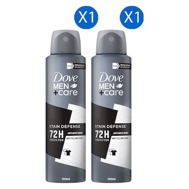Dove Men+Care Stain Defense Anti-Perspirant Deodorant Body Spray for Men, 150ml Pack of 2