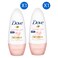 Dove Powder Soft Anti-Perspirant Deodorant Roll-On, 50ml Pack of 2