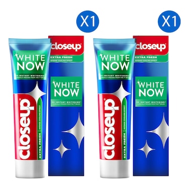 Closeup White Now Toothpaste, Extra Fresh, 75ml Pack of 2