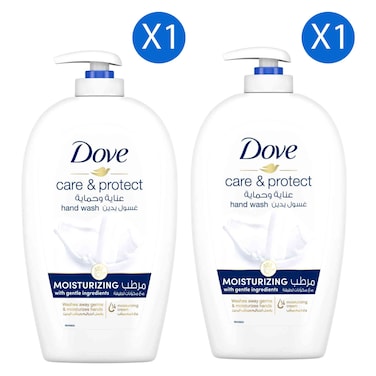 Dove Care &amp; Protect Moisturising Hand Wash, Original, 250ml Pack of 2
